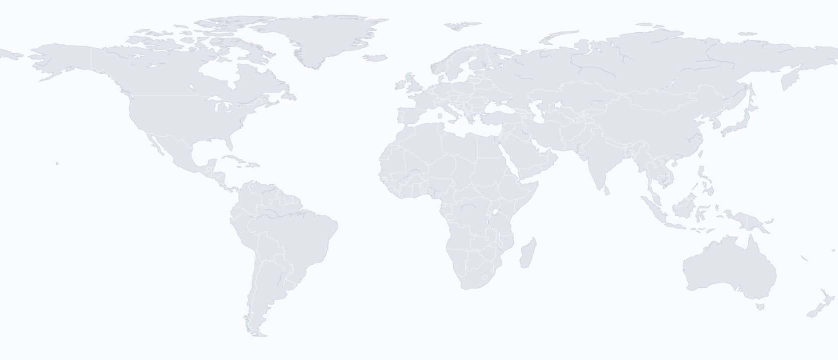 World map showing AgroMec export destinations